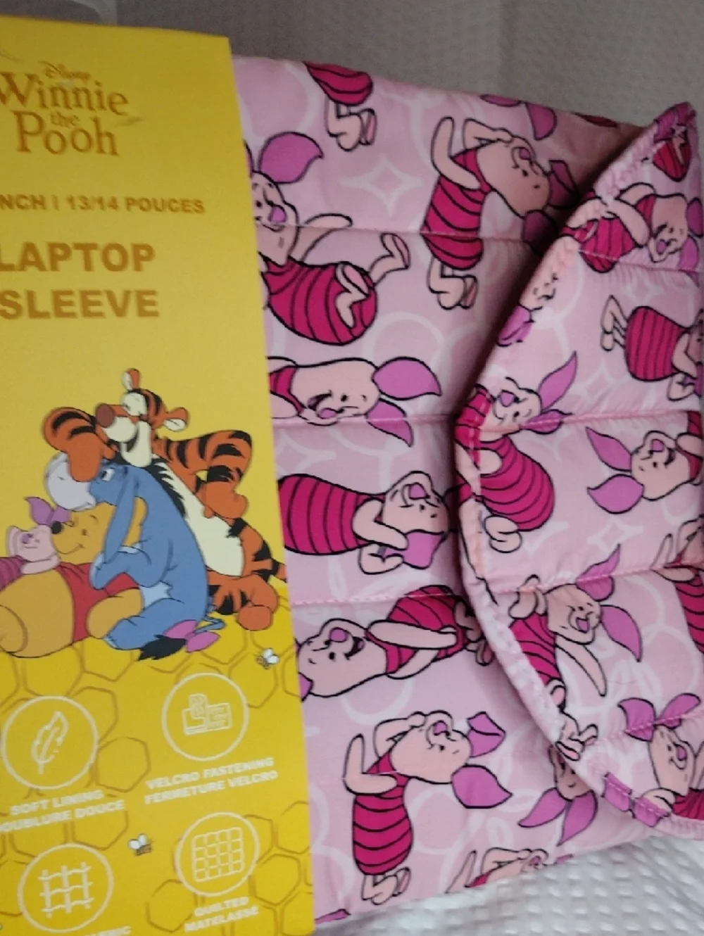 Disney Winnie the Pooh Pink Piglet Pattern Laptop Sleeve